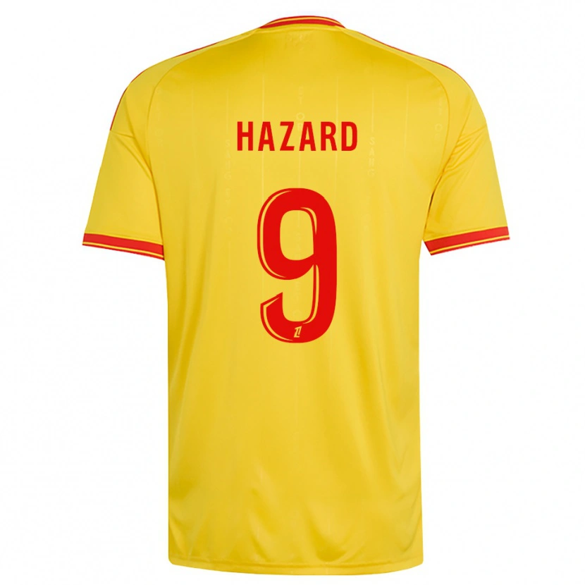 Danxen Criança Camisola Thorgan Hazard #9 Dourado Laranja Vermelho Principal 2026/27 Camisa Brasil