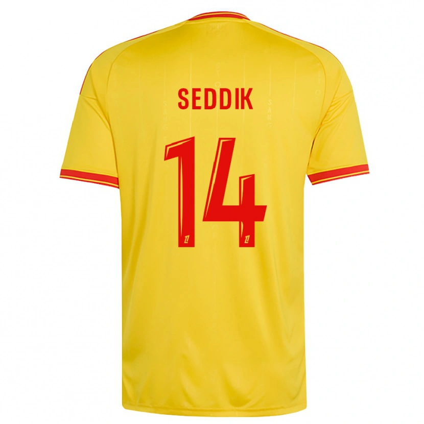 Danxen Criança Camisola Mohamed Seddik #14 Dourado Laranja Vermelho Principal 2026/27 Camisa Brasil