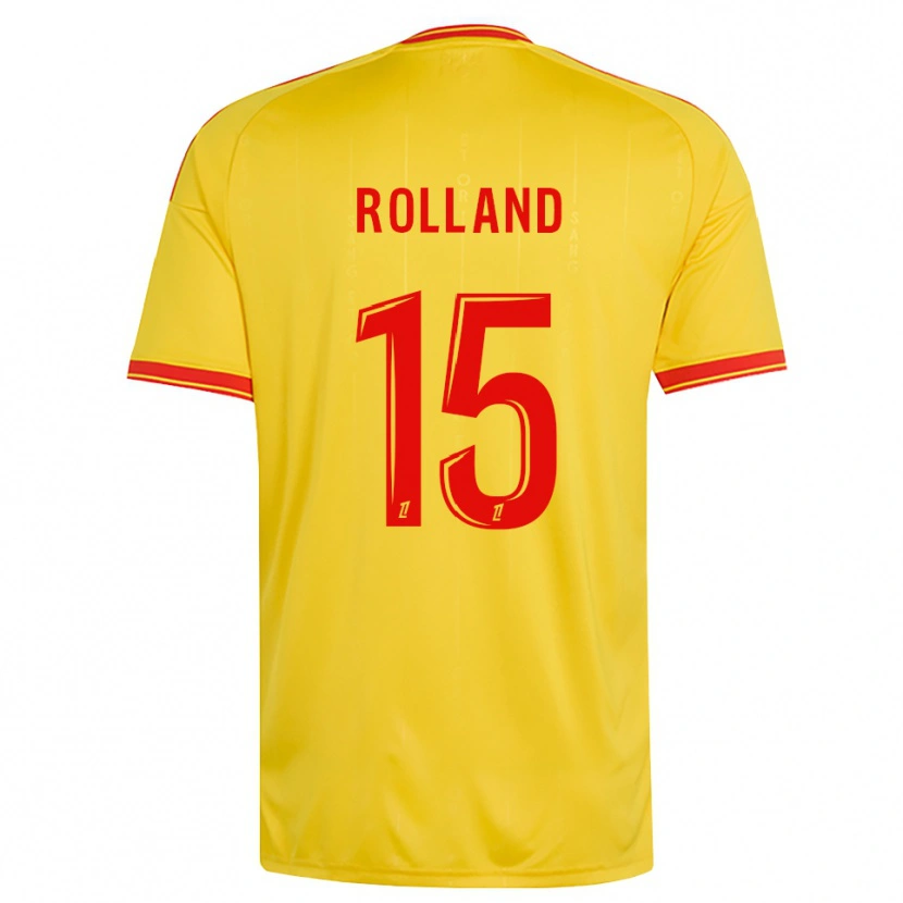 Danxen Criança Camisola Paul Rolland #15 Dourado Laranja Vermelho Principal 2026/27 Camisa Brasil