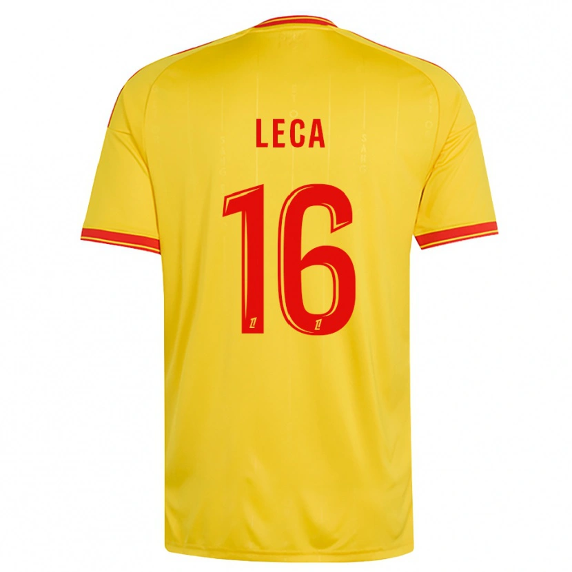Danxen Criança Camisola Jean-Louis Leca #16 Dourado Laranja Vermelho Principal 2026/27 Camisa Brasil