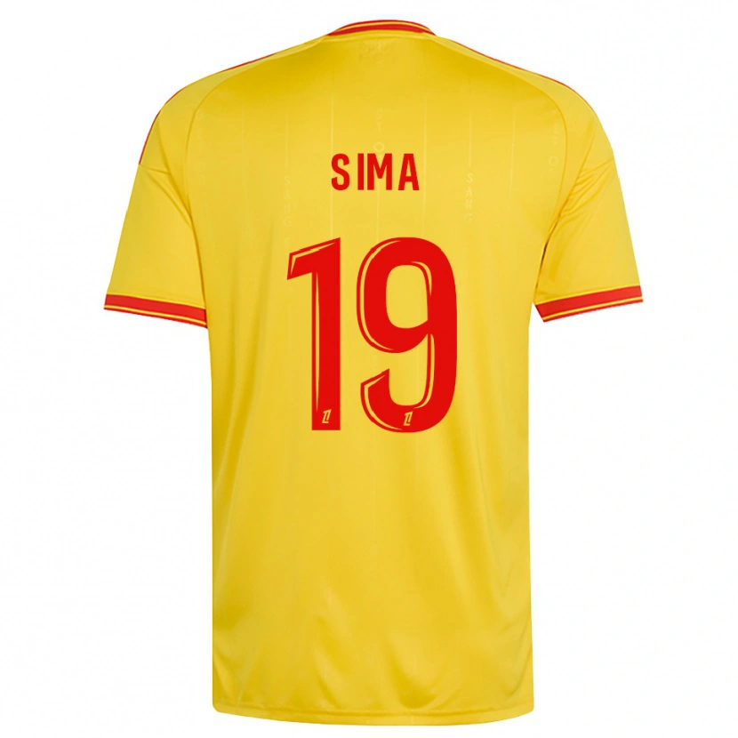 Danxen Criança Camisola Abdallah Sima #19 Dourado Laranja Vermelho Principal 2026/27 Camisa Brasil