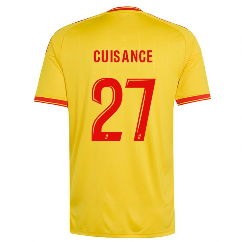 Danxen Criança Camisola Michaël Cuisance #27 Dourado Laranja Vermelho Principal 2026/27 Camisa Brasil
