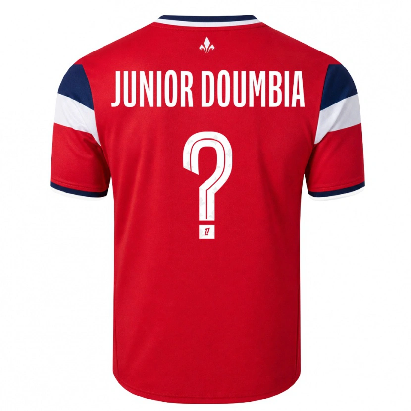 Danxen Criança Camisola Samba Junior Doumbia #0 Vermelho Branco Azul Real Principal 2026/27 Camisa Brasil