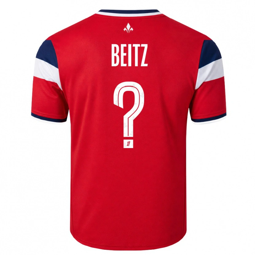 Danxen Criança Camisola Taylor Beitz #0 Vermelho Branco Azul Real Principal 2026/27 Camisa Brasil