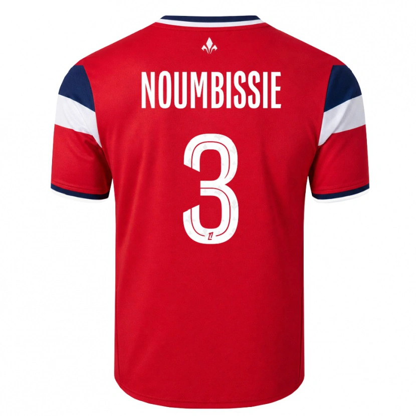 Danxen Criança Camisola Stéphane Noumbissie #3 Vermelho Branco Azul Real Principal 2026/27 Camisa Brasil