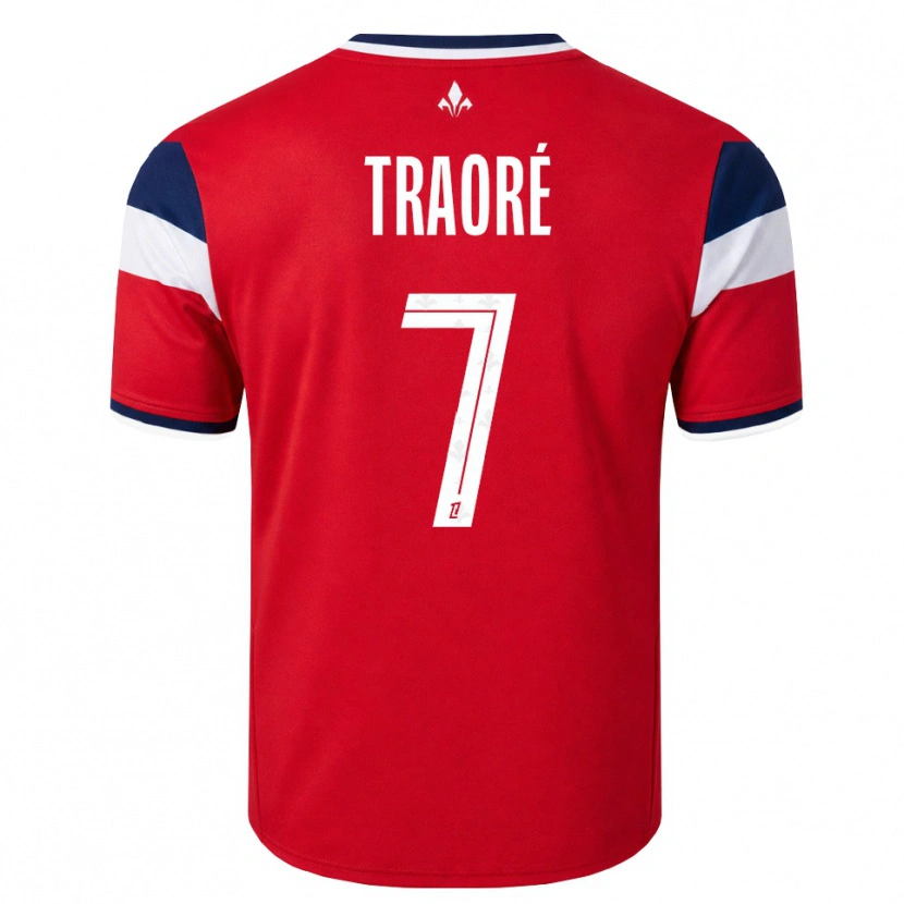 Danxen Criança Camisola Yéli Traoré #7 Vermelho Branco Azul Real Principal 2026/27 Camisa Brasil