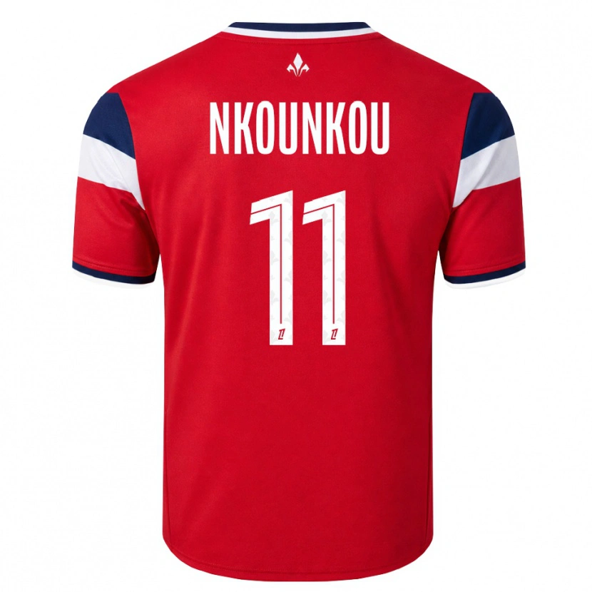Danxen Criança Camisola Evrack Nkounkou #11 Vermelho Branco Azul Real Principal 2026/27 Camisa Brasil