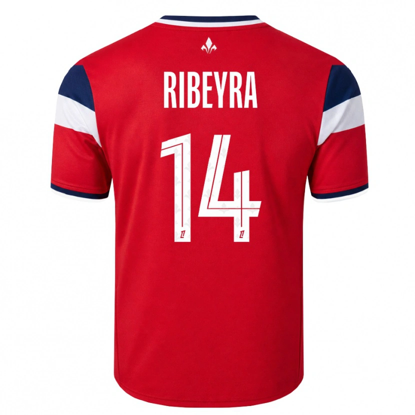Danxen Criança Camisola Anaïs Ribeyra #14 Vermelho Branco Azul Real Principal 2026/27 Camisa Brasil