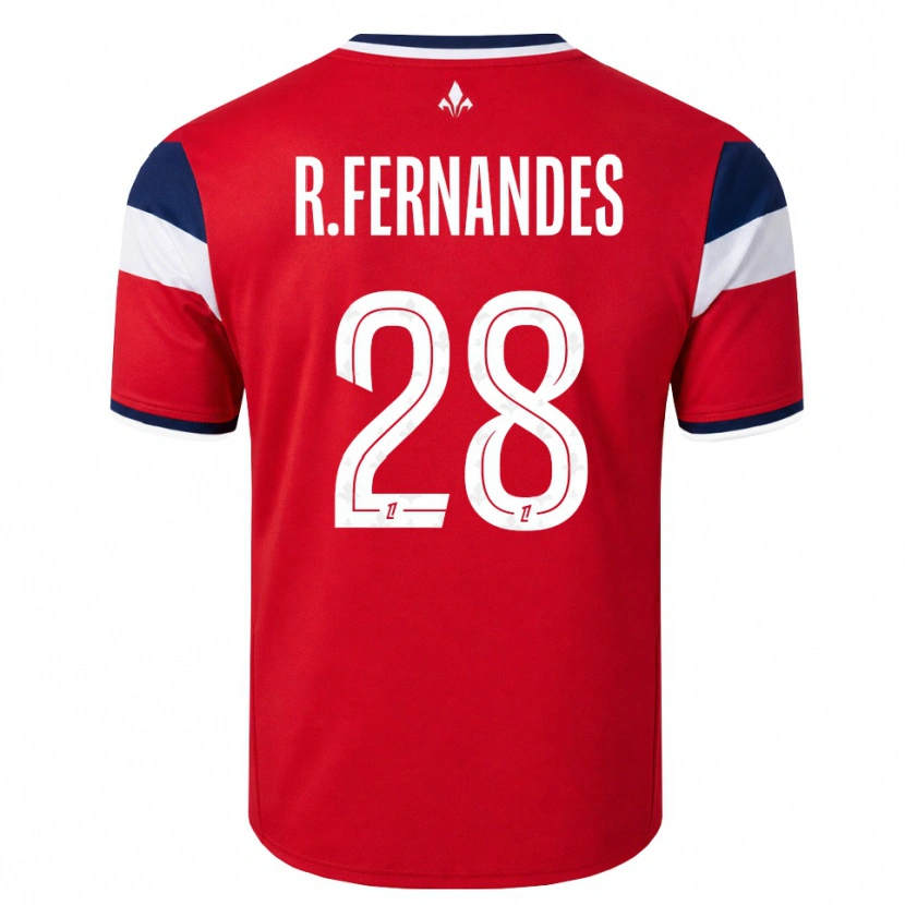 Danxen Criança Camisola Rafael Fernandes #28 Vermelho Branco Azul Real Principal 2026/27 Camisa Brasil