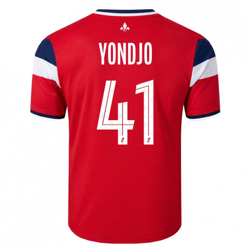 Danxen Criança Camisola Angel Yondjo Matah #41 Vermelho Branco Azul Real Principal 2026/27 Camisa Brasil