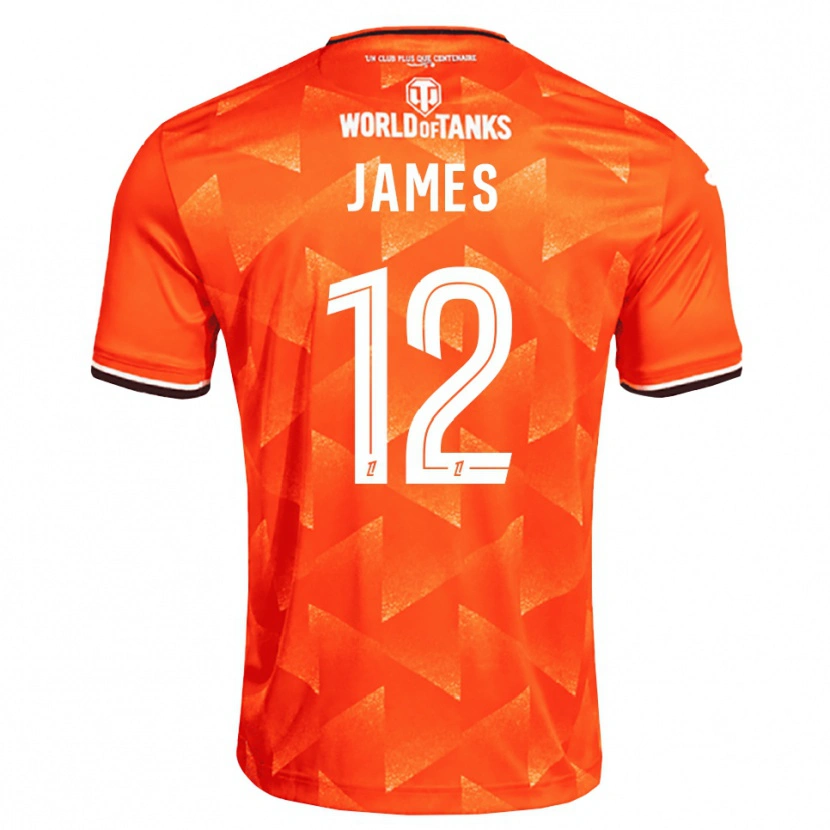 Danxen Criança Camisola Isaac James #12 Laranja Branco Preto Principal 2026/27 Camisa Brasil