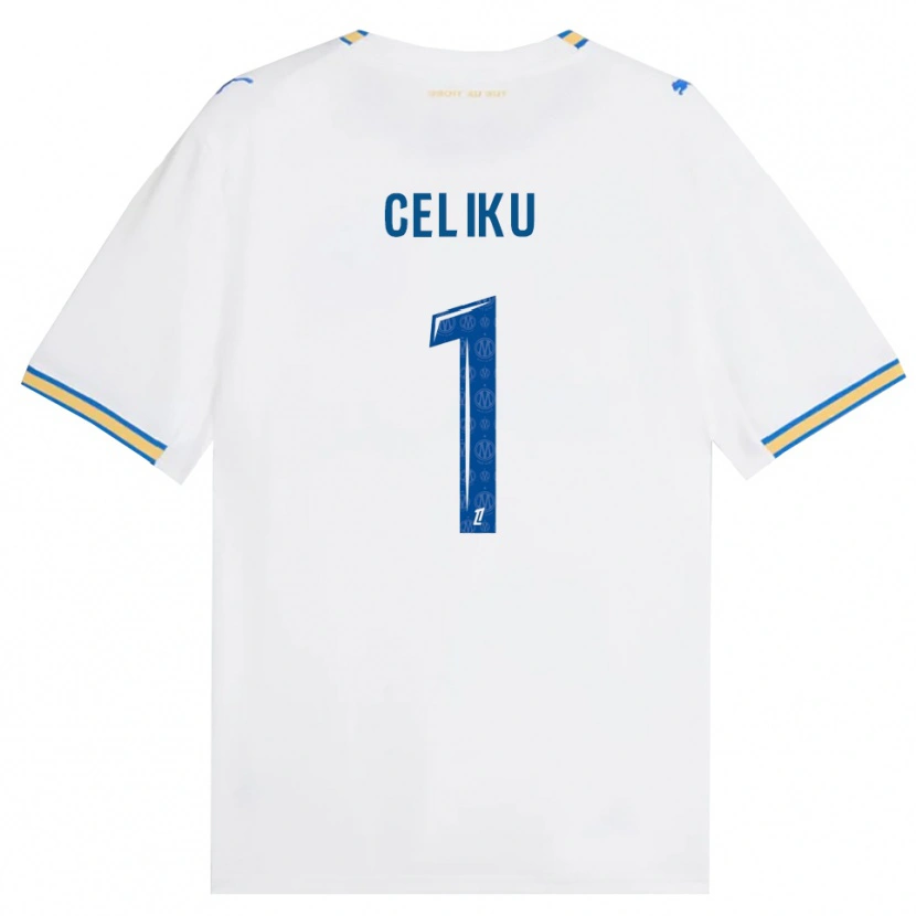 Danxen Criança Camisola Bleron Celiku #1 Azul Dodger Branco Principal 2026/27 Camisa Brasil
