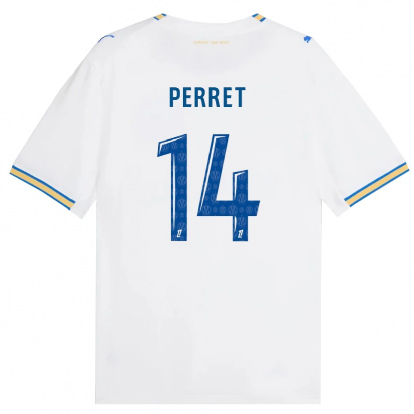 Danxen Criança Camisola Jenny Perret #14 Azul Dodger Branco Principal 2026/27 Camisa Brasil
