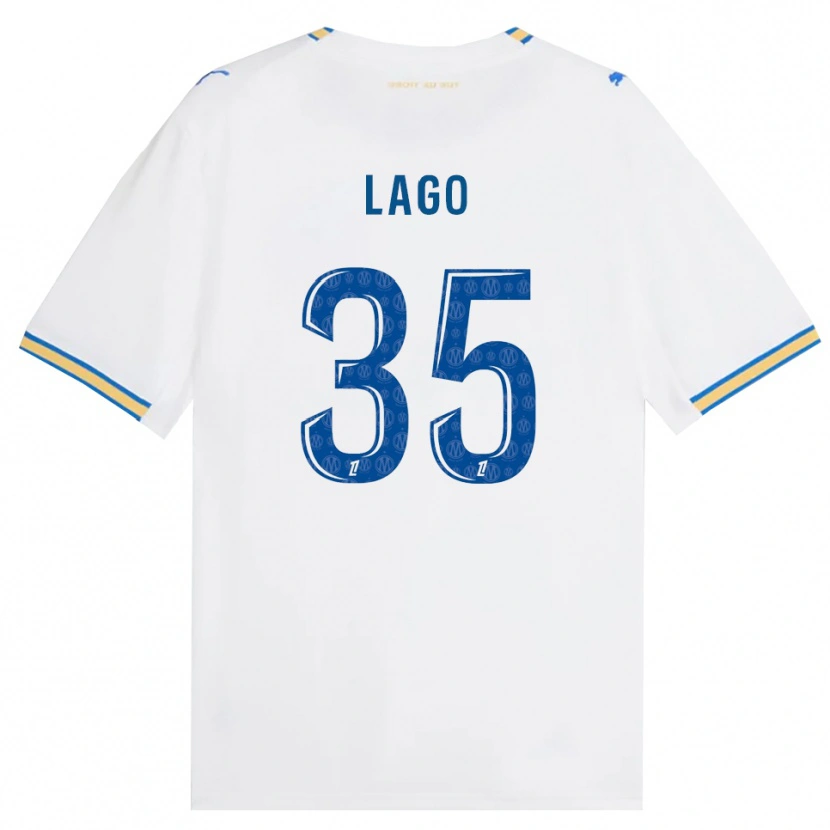 Danxen Criança Camisola Ange Lago #35 Azul Dodger Branco Principal 2026/27 Camisa Brasil