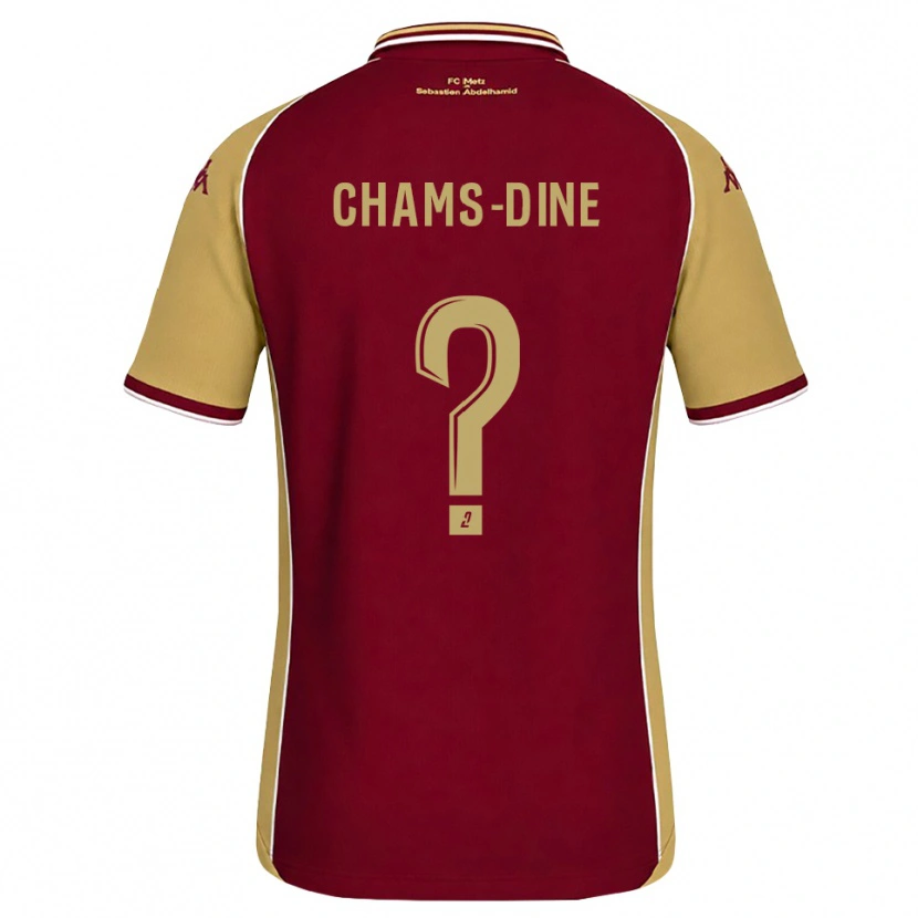 Danxen Criança Camisola Adam Chams-Dine #0 Dourado Vermelho Escuro Principal 2026/27 Camisa Brasil