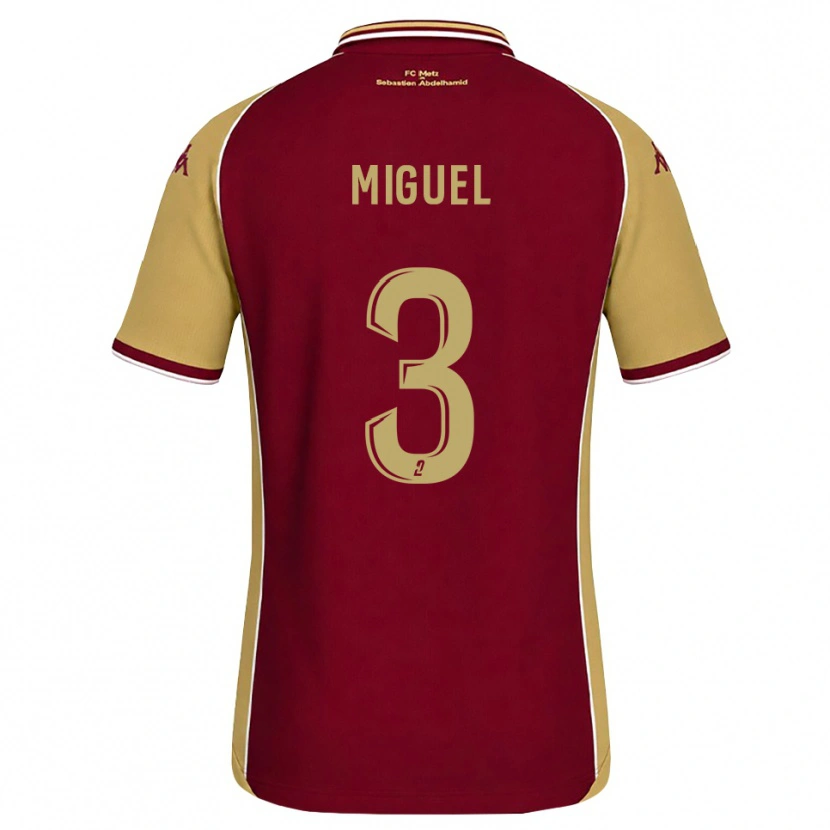 Danxen Criança Camisola Florian Miguel #3 Dourado Vermelho Escuro Principal 2026/27 Camisa Brasil