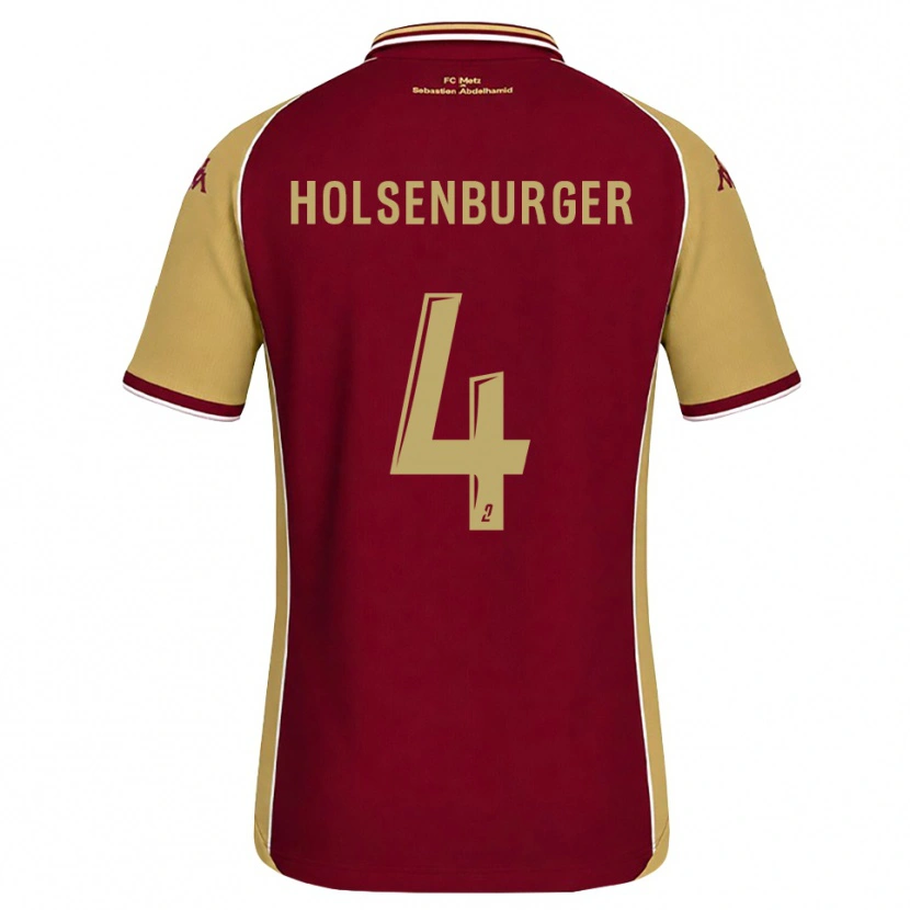 Danxen Criança Camisola Ruben Holsenburger #4 Dourado Vermelho Escuro Principal 2026/27 Camisa Brasil