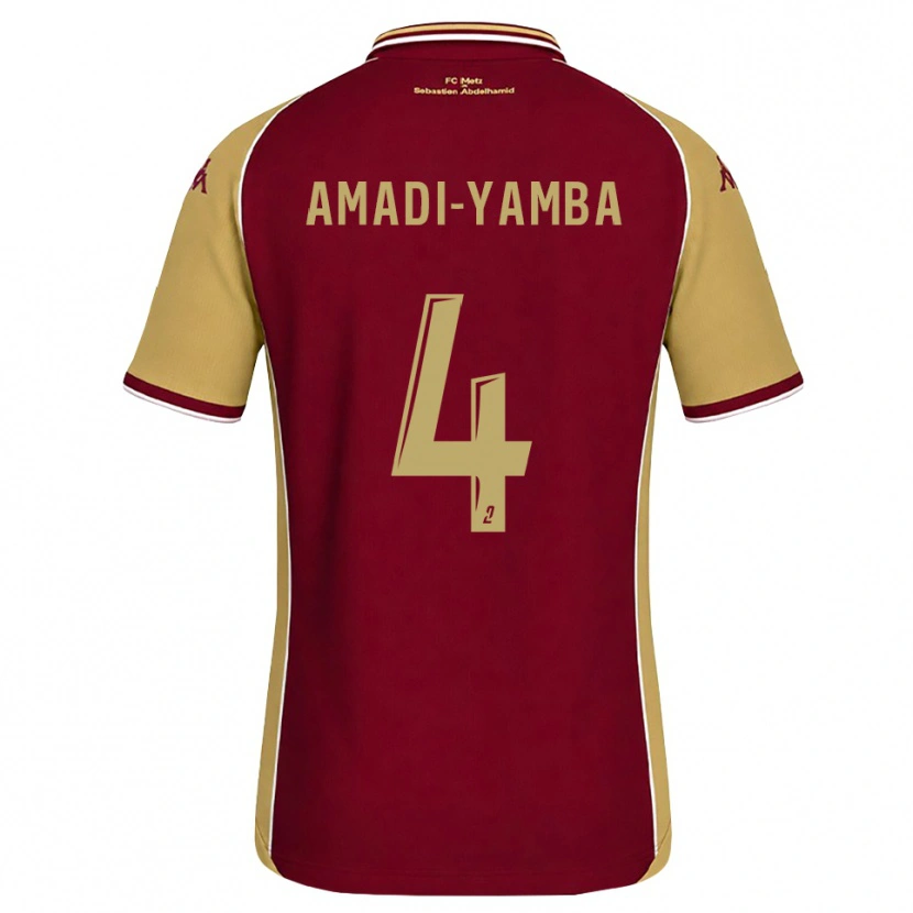 Danxen Criança Camisola Nelson Amadi-Yamba #4 Dourado Vermelho Escuro Principal 2026/27 Camisa Brasil