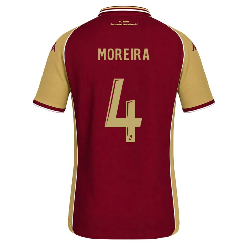 Danxen Criança Camisola Clara Moreira #4 Dourado Vermelho Escuro Principal 2026/27 Camisa Brasil