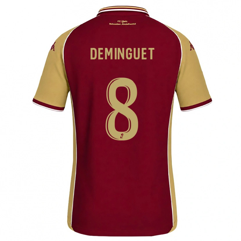 Danxen Criança Camisola Jessy Deminguet #8 Dourado Vermelho Escuro Principal 2026/27 Camisa Brasil
