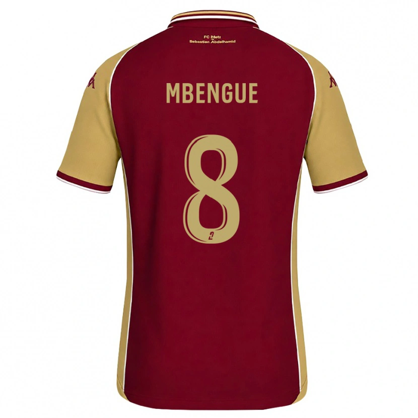 Danxen Criança Camisola Seynabou Mbengue #8 Dourado Vermelho Escuro Principal 2026/27 Camisa Brasil