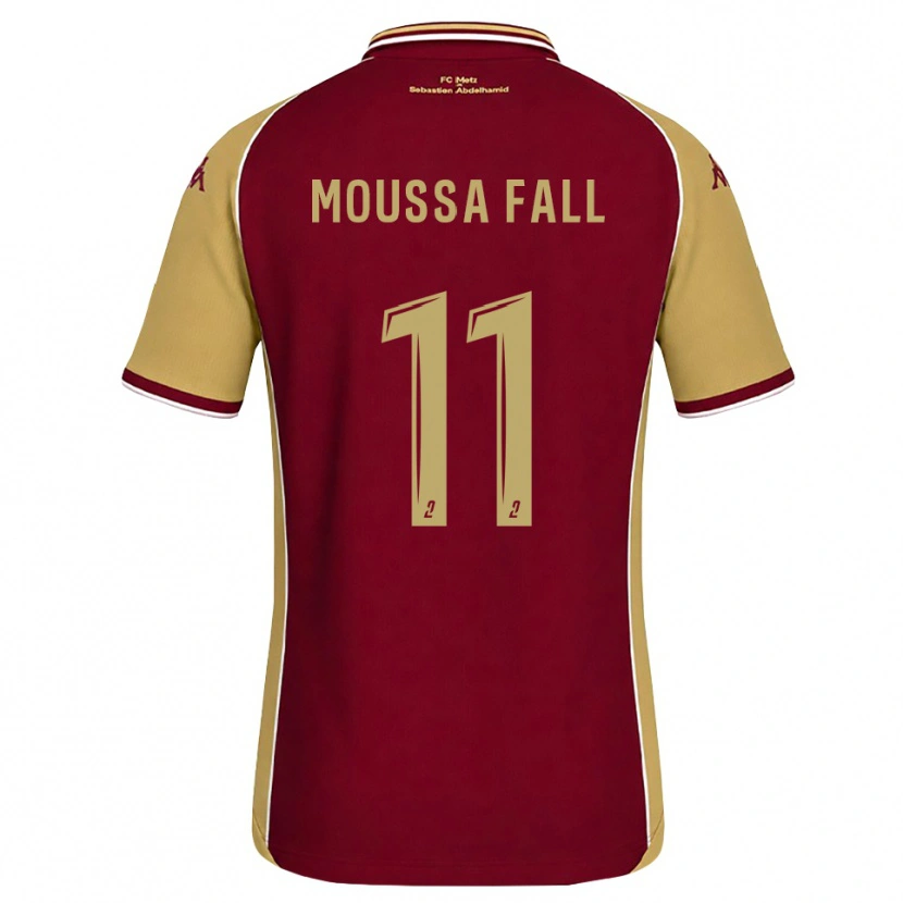 Danxen Criança Camisola Pape Moussa Fall #11 Dourado Vermelho Escuro Principal 2026/27 Camisa Brasil