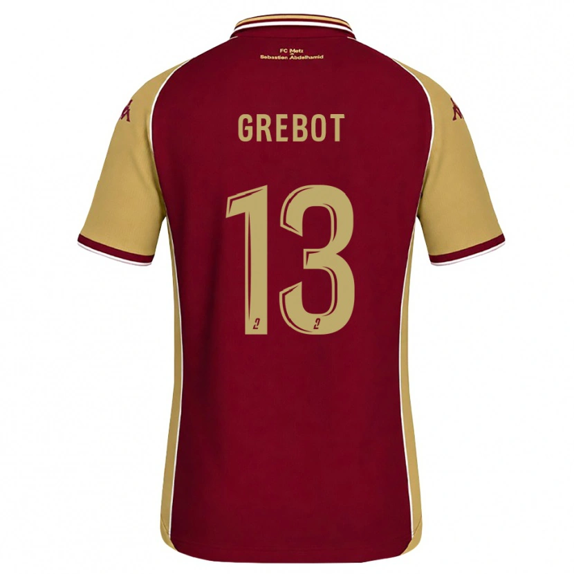 Danxen Criança Camisola Leny Grebot #13 Dourado Vermelho Escuro Principal 2026/27 Camisa Brasil