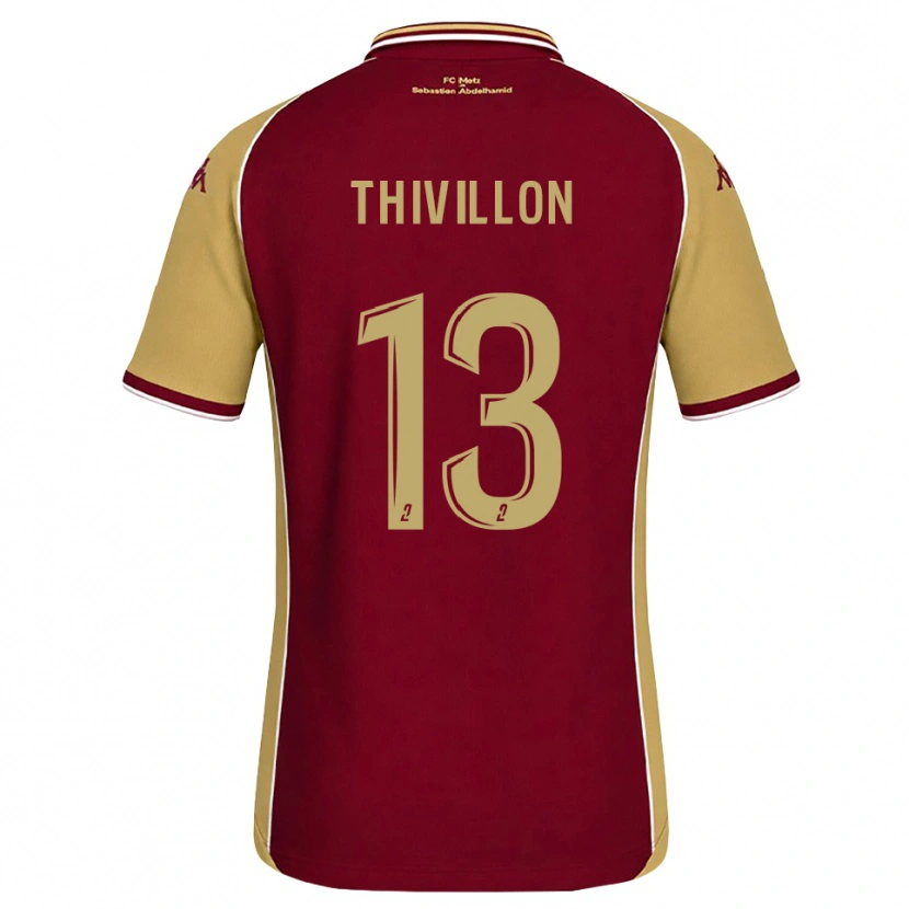 Danxen Criança Camisola Lina Thivillon #13 Dourado Vermelho Escuro Principal 2026/27 Camisa Brasil