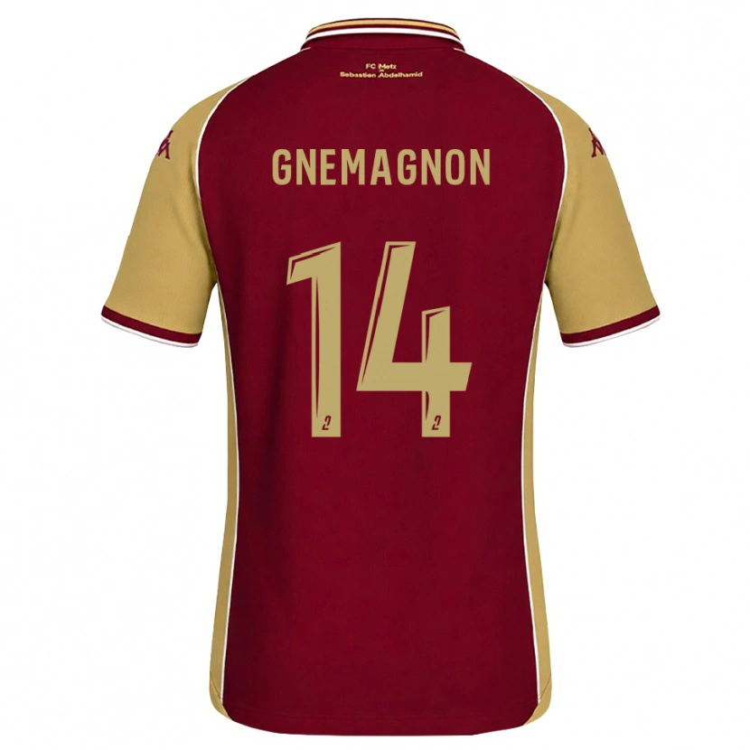 Danxen Criança Camisola Mahi Gnemagnon #14 Dourado Vermelho Escuro Principal 2026/27 Camisa Brasil