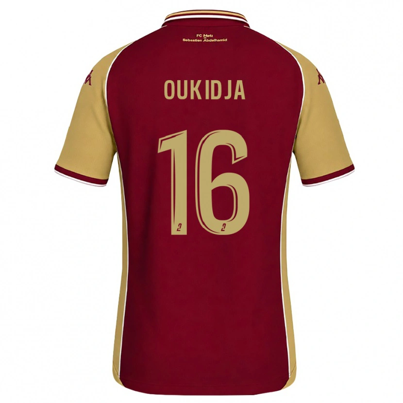 Danxen Criança Camisola Alexandre Oukidja #16 Dourado Vermelho Escuro Principal 2026/27 Camisa Brasil