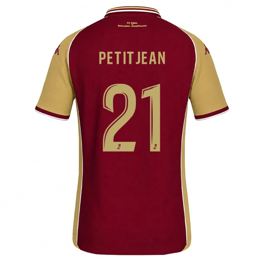 Danxen Criança Camisola Clara Petitjean #21 Dourado Vermelho Escuro Principal 2026/27 Camisa Brasil