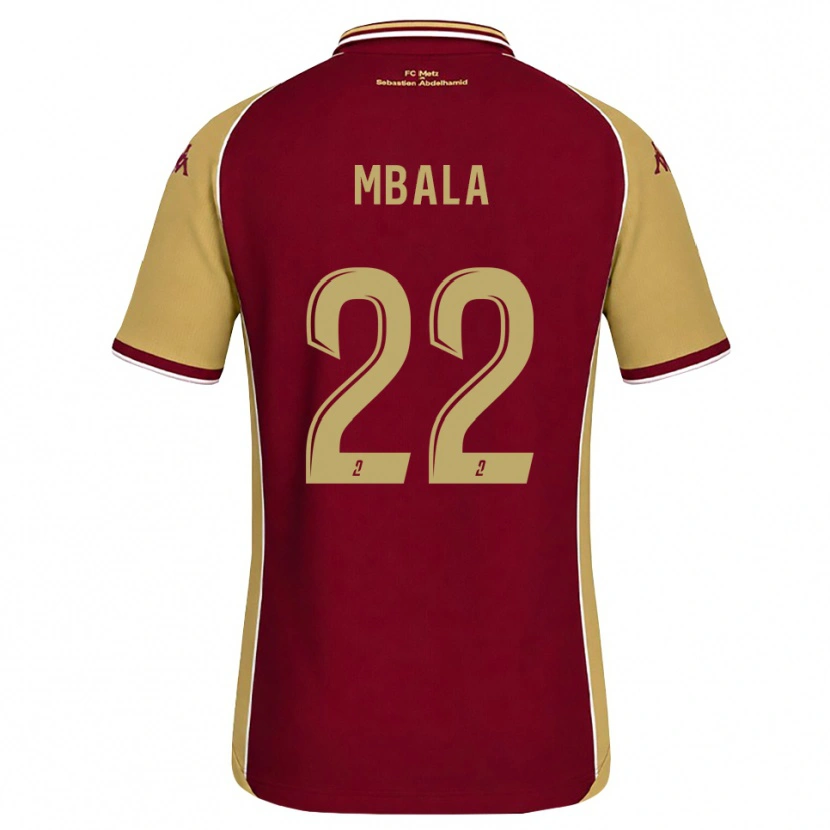 Danxen Criança Camisola Nathan Mbala #22 Dourado Vermelho Escuro Principal 2026/27 Camisa Brasil