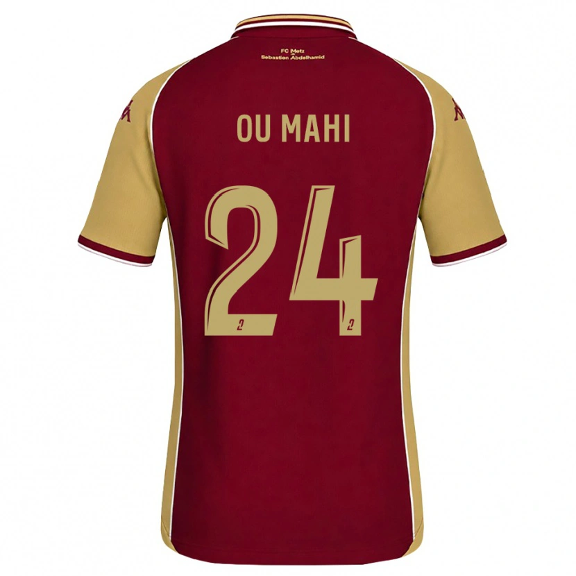 Danxen Criança Camisola Inès Ou Mahi #24 Dourado Vermelho Escuro Principal 2026/27 Camisa Brasil