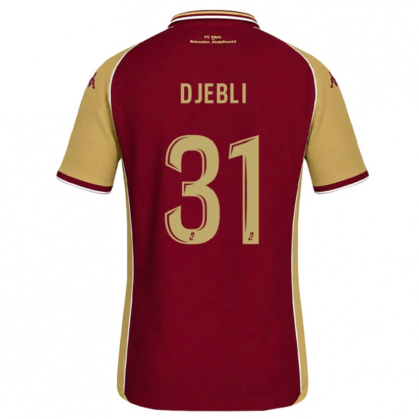 Danxen Criança Camisola Assia Djebli #31 Dourado Vermelho Escuro Principal 2026/27 Camisa Brasil