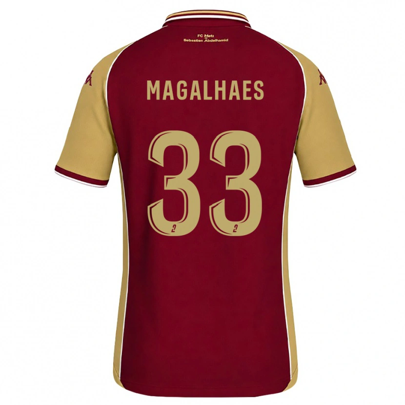 Danxen Criança Camisola Manon Magalhaes #33 Dourado Vermelho Escuro Principal 2026/27 Camisa Brasil