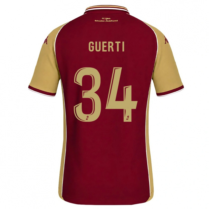 Danxen Criança Camisola Ismaël Guerti #34 Dourado Vermelho Escuro Principal 2026/27 Camisa Brasil