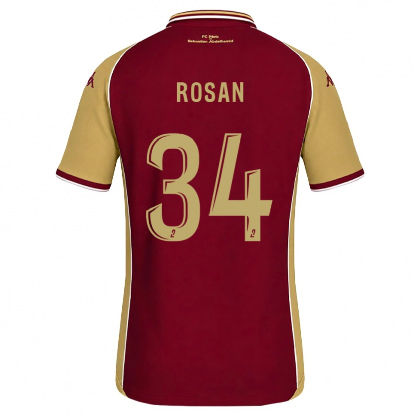 Danxen Criança Camisola Kaylia Rosan #34 Dourado Vermelho Escuro Principal 2026/27 Camisa Brasil