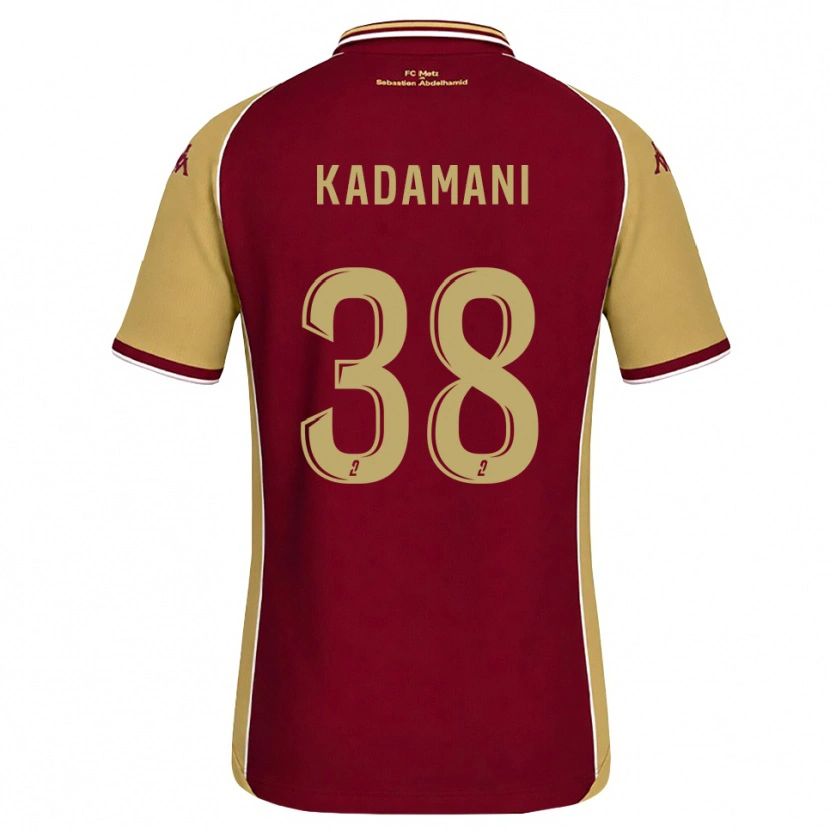 Danxen Criança Camisola Hamza Kadamani #38 Dourado Vermelho Escuro Principal 2026/27 Camisa Brasil