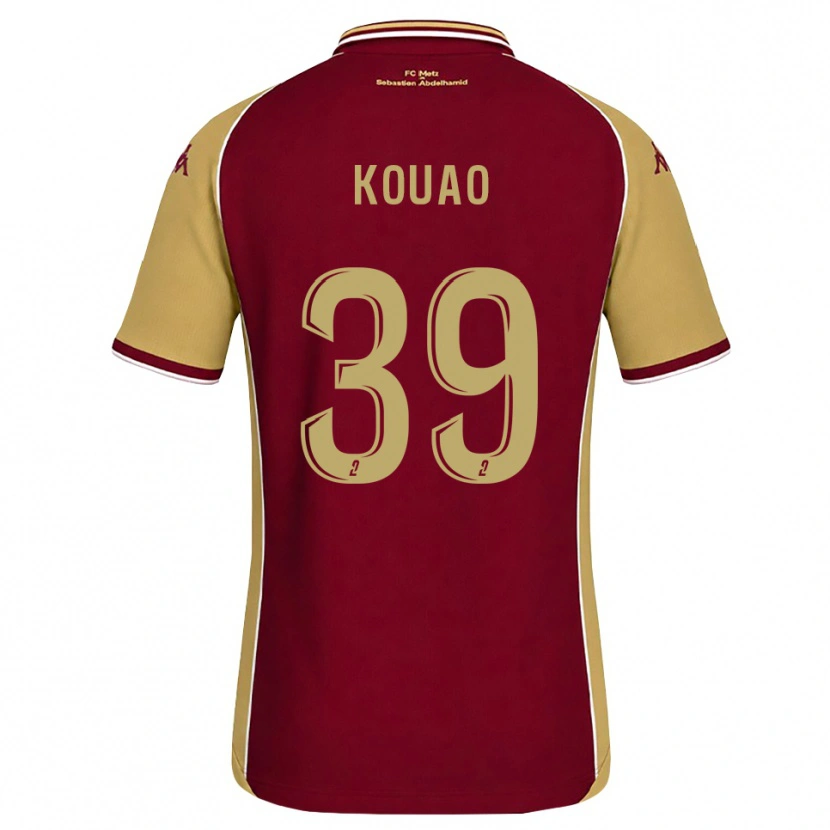 Danxen Criança Camisola Koffi Kouao #39 Dourado Vermelho Escuro Principal 2026/27 Camisa Brasil
