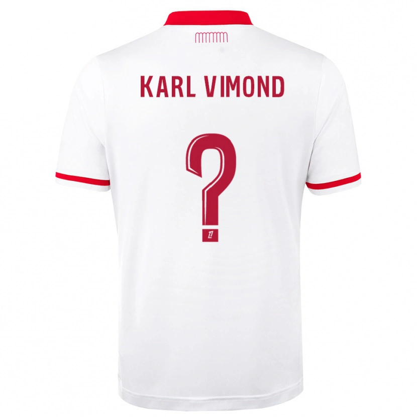 Danxen Criança Camisola Dany Karl Vimond #0 Vermelho Branco Principal 2026/27 Camisa Brasil