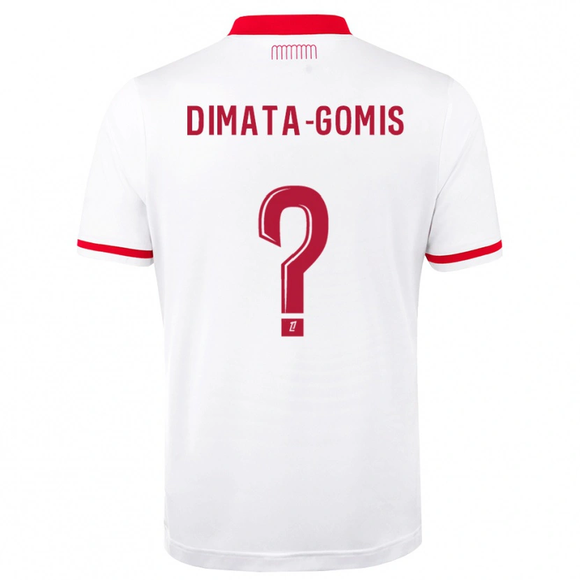 Danxen Criança Camisola Kamron Dimata-Gomis #0 Vermelho Branco Principal 2026/27 Camisa Brasil