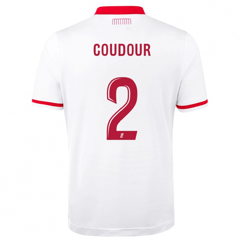 Danxen Criança Camisola Mathis Coudour #2 Vermelho Branco Principal 2026/27 Camisa Brasil