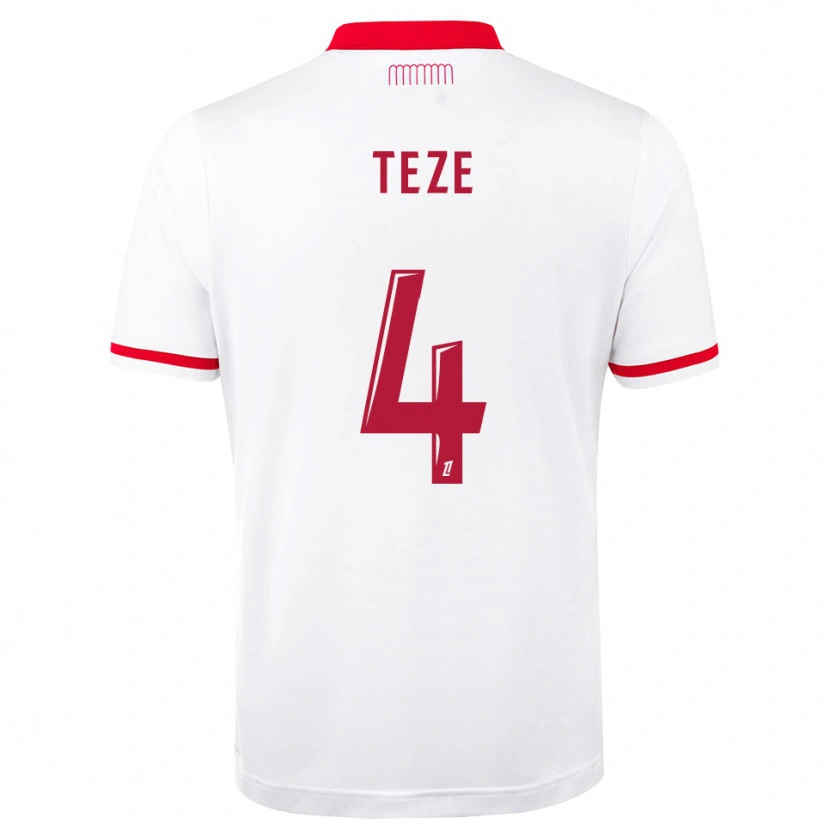 Danxen Criança Camisola Jordan Teze #4 Vermelho Branco Principal 2026/27 Camisa Brasil
