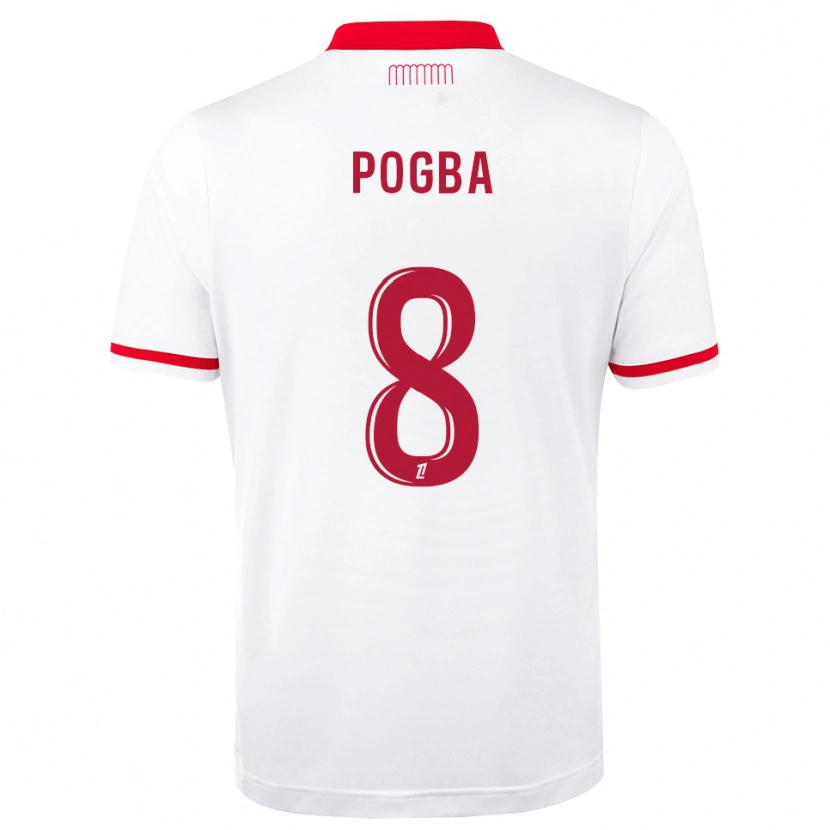 Danxen Criança Camisola Paul Pogba #8 Vermelho Branco Principal 2026/27 Camisa Brasil
