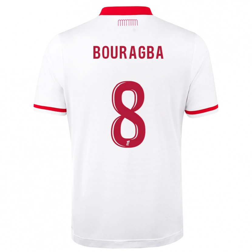 Danxen Criança Camisola Ouanis Bouragba #8 Vermelho Branco Principal 2026/27 Camisa Brasil