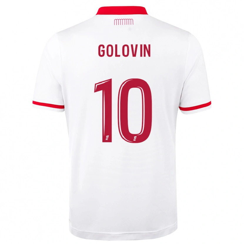 Danxen Criança Camisola Aleksandr Golovin #10 Vermelho Branco Principal 2026/27 Camisa Brasil