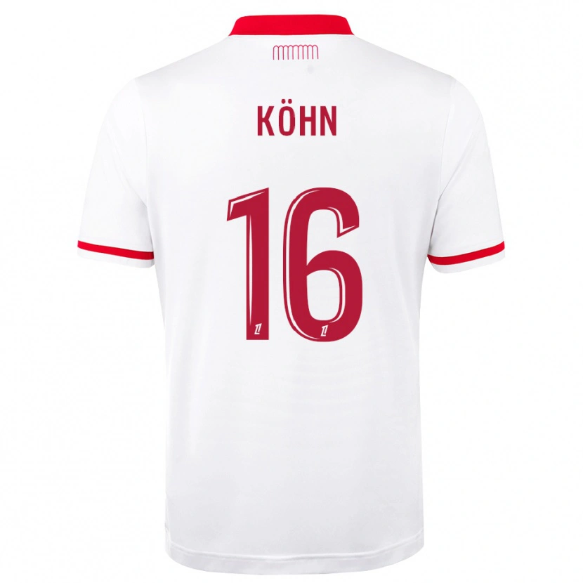 Danxen Criança Camisola Philipp Köhn #16 Vermelho Branco Principal 2026/27 Camisa Brasil