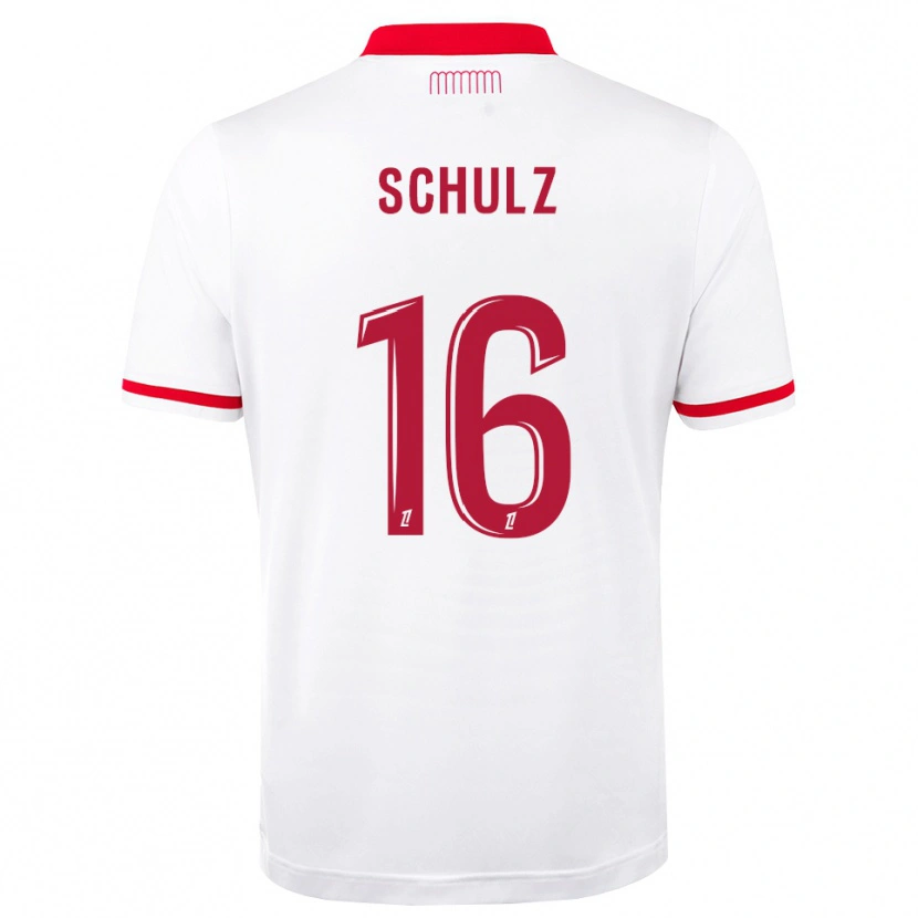 Danxen Criança Camisola Ethan Schulz #16 Vermelho Branco Principal 2026/27 Camisa Brasil