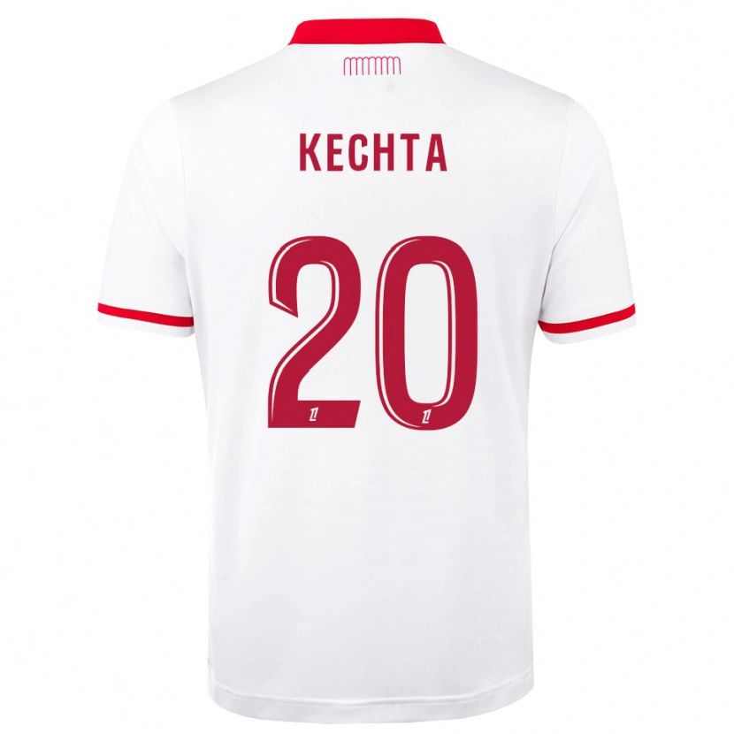 Danxen Criança Camisola Amine Kechta #20 Vermelho Branco Principal 2026/27 Camisa Brasil