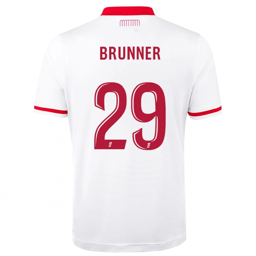 Danxen Criança Camisola Paris Brunner #29 Vermelho Branco Principal 2026/27 Camisa Brasil